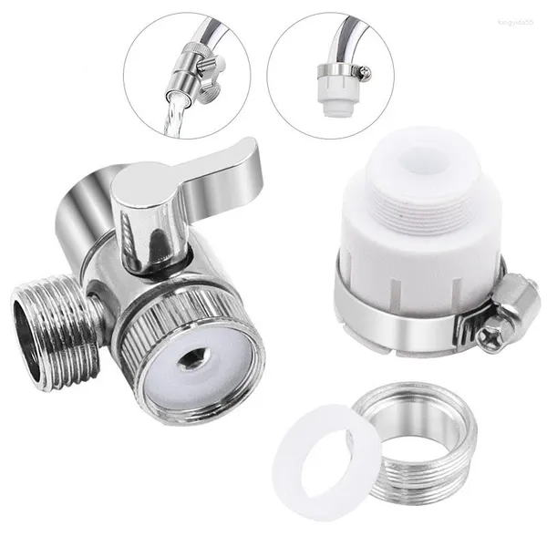 Robinets de cuisine 1pc commutateur adaptateur de robinet convertisseur séparateur d'évier déviateur connecteur de robinet d'eau à 3 voies pour accessoires de douche de bidet de toilette