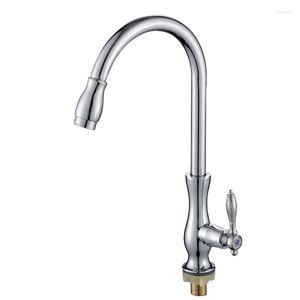 Keukenkranen 1PC Vaas Verticale Kraan Znic Legering G1/2' Quick Open Single Cold Tap