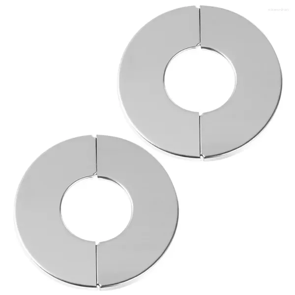 Grifos de cocina 2 PCS Cubierta decorativa de acero inoxidable Placas de plomería para paredes Grifo Brida Tubería Perforación Agujero