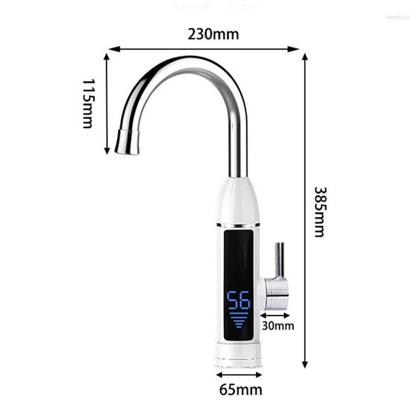 Robinets de cuisine 220V 3000W, chauffe-eau électrique, robinet instantané, chauffage à froid, numérique, sans réservoir