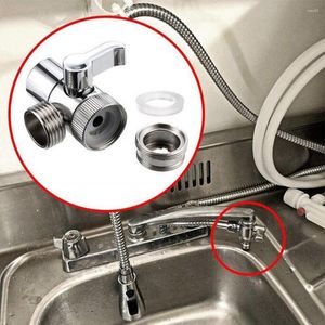 Grifos de cocina, interruptor de 3 vías, adaptador de grifo, divisor de fregadero a prueba de fugas, válvula desviadora, separador de agua fácil de instalar para baño