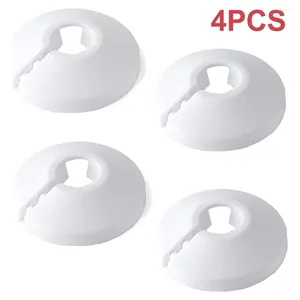 Keukenkranen 4 pc's 15 mm Radiator Pijp Kammen Bedek driehoek Klep Plastic Decoratieve ronde Snap Type kraan