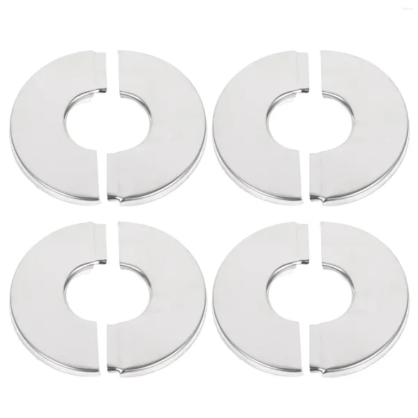 Robinets de cuisine 4 pcs trou rond couvercle de tuyau bouchon de radiateur remplacement de l'eau mural pour la décoration plaque d'écusson en acier inoxydable