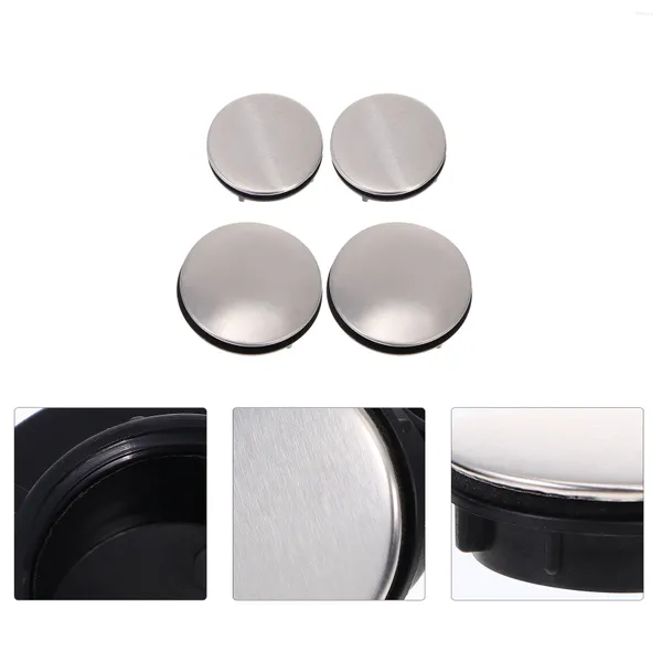 Grifos de cocina 4 PCS Cubierta del orificio del fregadero Grifo del lavabo Tapones de la bañera Accesorio Tapón de la bañera Tapa de sellado