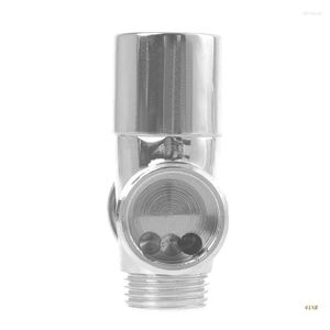 Robinets de cuisine 41XB 2,5 cm Laiton Bras de douche Inverseur Valve Salle de bains Système universel Chrome 2 voies