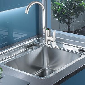 Grifos de cocina BAKALA LCD Digital Faucet Water Power Sink Mixer. Smart Tap 2 con pantalla templada cromada de latón macizo