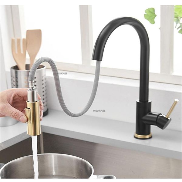 Grifos de cocina, lavabo, fregaderos de acero inoxidable, grifo extraíble, grifo de agua, rociador de baño, mejora del hogar, mezclador frío H