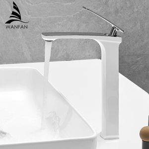 Robinets de cuisine lavabo mitigeur de couleur blanche robinet de salle de bain et finition chromée froide lavabo de toilette en laiton grue à eau or 855909 231030