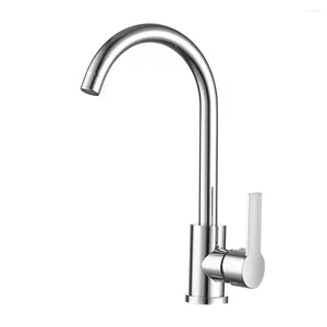 Keuken kranen badkamer bekken kraan gepolijst chroom vergulde draaibare gootsteen koude water mixer tap enkele handgreep