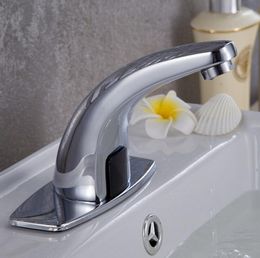 Robinets de cuisine Salle de bain Monotrou Lavabo Sense Robinet Laiton Infrarouge Chrome Plaqué Toilette Cuivre Automatique