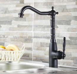 Keukenkranen zwarte olie gewreven koperen kraan voor mixer tap cold and sink nsf060