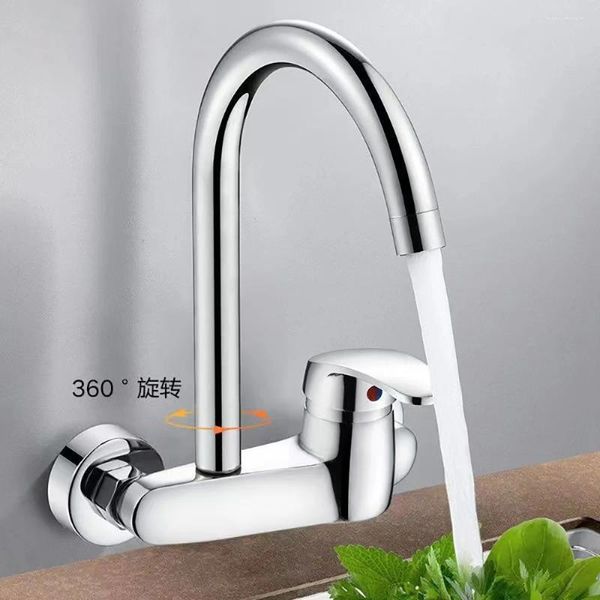 Robinets de cuisine en laiton, robinet mural et d'eau froide, mitigeur de lavabo universel