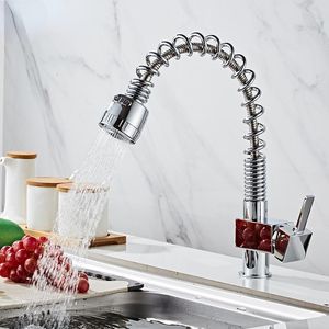 Robinets de cuisine eau potable Flexible les robinets de marchandises pour avec robinet extractible vers le bas pulvérisateur appareils évier accessoires