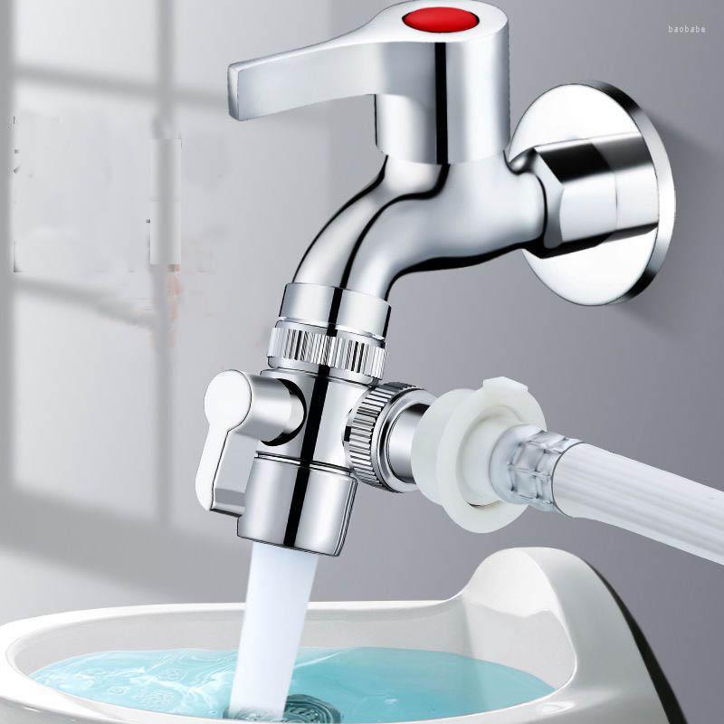 Küchenarmaturen-Wasserhahn-Adapter, eins in zwei Anschlüssen, 4 Waschbecken-Trennventil, Badezimmer