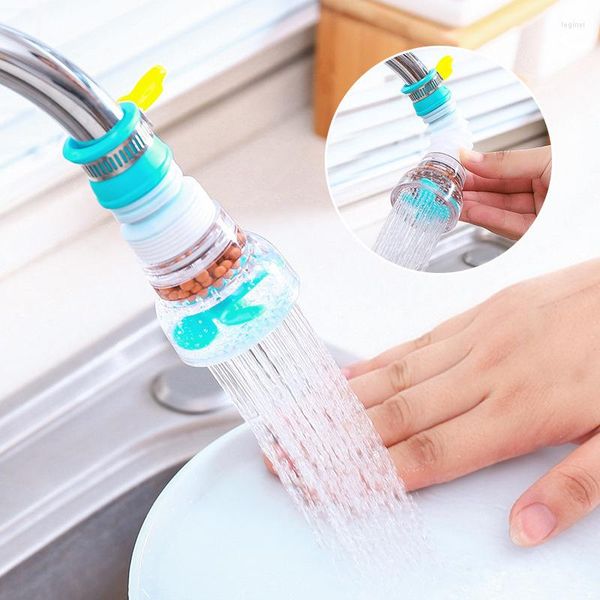 Robinets de cuisine robinet filtre Anti-éclaboussures arroseur ménage buse rotative eau rétractable plastique économie Gadget