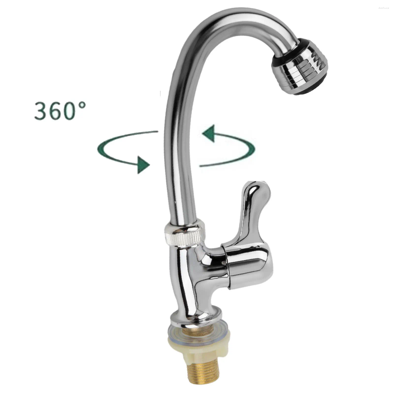 Robinets de cuisine robinet flexible Tirez les précipitations mélangeur à eau froide Tap à 360 °