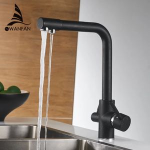 Robinets de cuisine filtre mitigeur monté sur le pont, Rotation à 360 degrés avec caractéristiques de Purification de l'eau, grue pour WF0175 231030