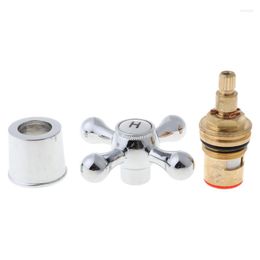 Keukenkranen voor 1Set koper Kruisgreep BADE BUIL FRANCET Badkamer Water Mixer Accessoires Kit