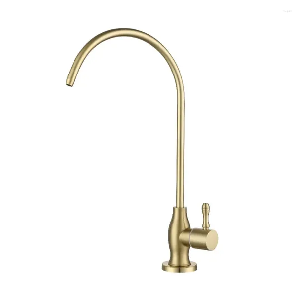 Grifos de cocina G1/2 304 Casín cepillado de acero inoxidable grifo de grifo montado en la pared de agua fría toque 360 ° Spin Baño latido