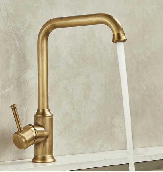 Robinets de cuisine Gentlefans traditionnel en bronze cuivre élevé High Faucet Quality Brass Cold Water Cabinet Bilker N ° 134