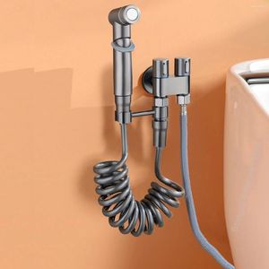 Torneiras de cozinha chuveiro higiênico bidê pulverizador cabeça dupla válvula de ângulo de saída acessórios montados na parede