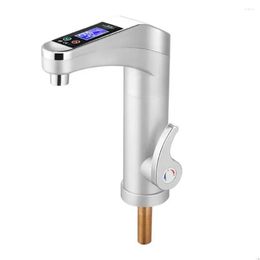 Grifos de cocina lcd grifo eléctrico toucet sn sn calefacción de agua toque inteligente pantalla digital de baños gota entrega dhk26