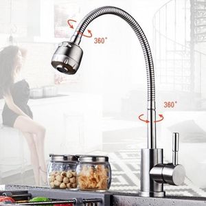 Robinets de cuisine mitigeur pivotant à 360 degrés avec tuyau Flexible, pulvérisateur à froid et à jet