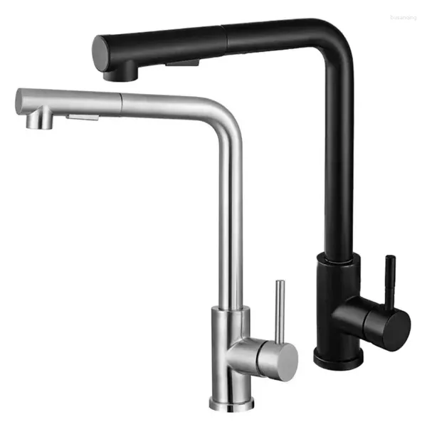 Robinets de cuisine Tap moderne avec pomme de douche extensible 360 Swivels Fauce de mur à paroi pratique pour eau flexible