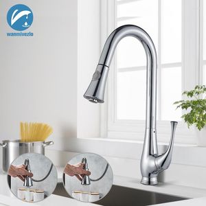 Robinets de cuisine Robinet d'évier à poignée unique Eau froide 2 fonctions Bec verseur et pulvérisateur Pivotant à 360 degrés Mitigeur