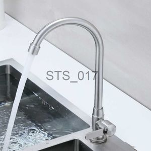 Keukenkranen Single Hole Single Cold Sink Kraan 304 roestvrij staal Geborsteld Kitchen Sink Kraan Single Cold Quick Opening Keukenkraan x0712