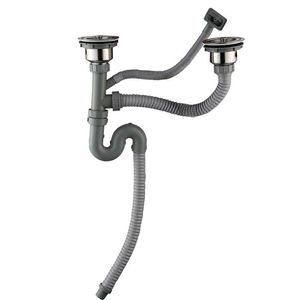 Keukenkranen Sink Double Drain Pipe S-Bend Plastic Joint