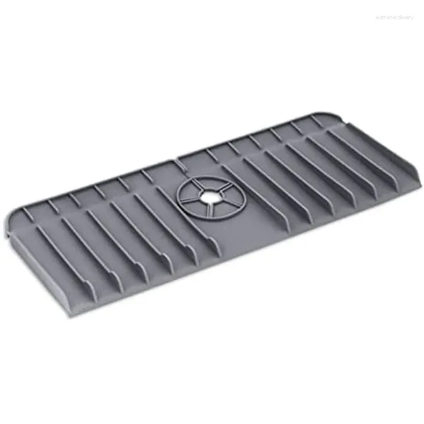 Robinets de cuisine, protection contre les éclaboussures d'évier, tapis de robinet en Silicone, accessoires gris