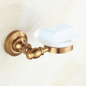 Keuken kranen ruimte aluminium badkamer muur gemonteerde zeepgerechten doos Europees rek vintage voor douche goud verguld