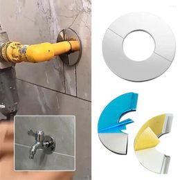 Robinets de cuisine Robinet en acier inoxydable Couvercle décoratif Tuyau d'eau de douche auto-adhésif Finition chromée Accessoires de valve d'angle mural