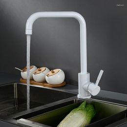 Robinets de cuisine Robinets mélangeurs d'évier en acier inoxydable et eau froide à rotation de 360 degrés Torneira Cozinha