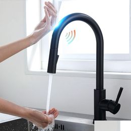 Keukenkranen Roestvrij staal Torneira Para Cozinha De Parede Kraan voor waterfilterkraan Drie manieren Touchless kraan Drop Delivery H Dhmxr