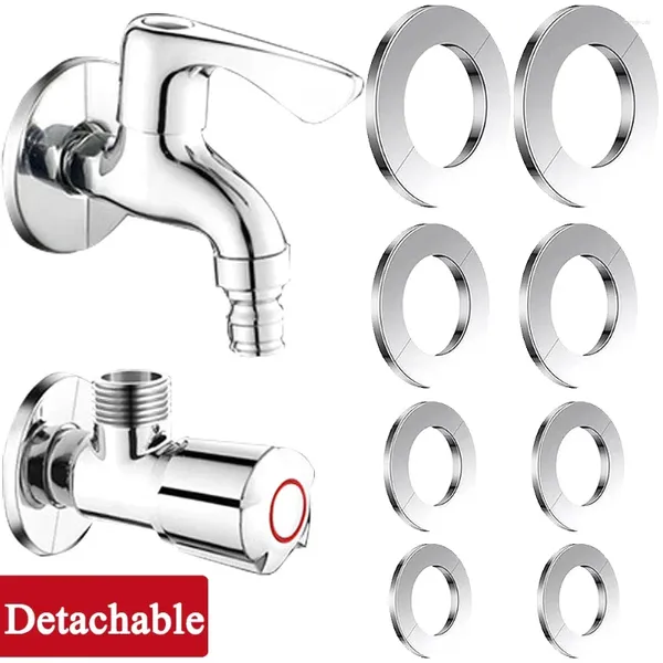 Grifos de cocina Tubería de agua de acero inoxidable Cubierta de pared Brida dividida Placa de escudo redonda Accesorios para grifos montados en la pared Cuarto de baño para el hogar