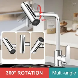 Robinets de cuisine en acier inoxydable, cascade, robinet pour pulvérisateur à jet, mélangeur d'eau froide monté sur le pont, robinets d'évier de lavage, 4 modes