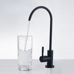 Keukenkranen Sus304 Zwart 14 "Direct drinkt kraanwaterzuiveringskraan voor gootsteen Antiosmosis Tap 230406