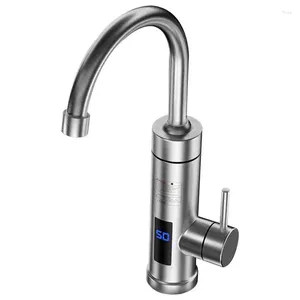 Robinets de cuisine Chauffeur de température cascade robinet électrique avec dispositif d'écran numérique pulvérisateur d'eau pour salle de bain