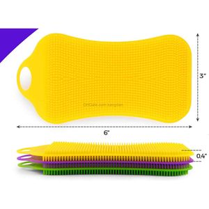 Cuisine de qualité alimentaire Silicone vaisselle outils de bonne qualité brosse pour le nettoyage accessoires de gommage fournisseur d'outils de nettoyage réutilisables