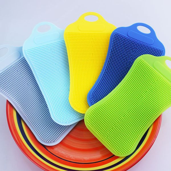 Cocina de silicona de calidad alimentaria para lavar platos, herramientas de buena calidad, cepillo para limpiar accesorios para fregar, proveedor reutilizable al por mayor