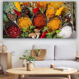 Keuken fruitfoto's canvas schilderijen op muur groente granen kruiden posters en prints voor eetkamer herstel thuis decor