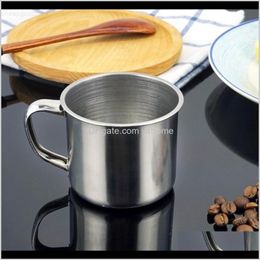 Meubles de cuisine maison Gardensteel tasse à café Portable boire des tasses en acier inoxydable rince-bouche bière lait expresso isolé incassable tasse goutte