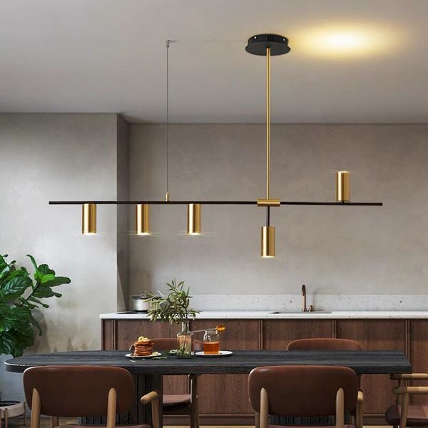 Lámparas de techo colgantes para cocina, candelabro largo de estilo moderno y Simple, lámpara colgante para el salón, lámpara para mostrador de Bar y comedor