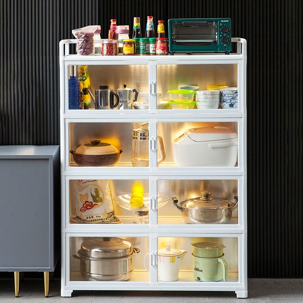 Cuisine les côtés de butteaux modernes italiens présentent des étagères nordiques buffet armoire côté armoire côté mobilier de maison crénza multifonctionnel