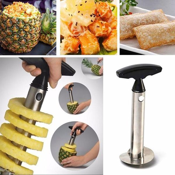 Couteau de cuisine éplucheur Cutter trancheuse accessoires en acier outils fruits ananas cuisson Gadgets en acier inoxydable Fitqf