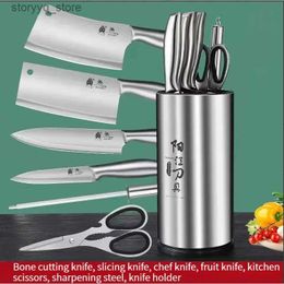 Keukenmessen Snijmes en snijplankenset keuken huishoudelijk snijmes bot snijden speciaal mes scherpe roestvrijstalen messenset Q240226