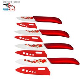 Couteaux de cuisine FINDKING couteau de cuisine en céramique avec fleur imprimée au laser, ensemble de couteaux de haute qualité tranchants, outils 3 4 5 6, outils de cuisine, vie saine Q240226