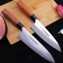 Cuchillos de cocina Cuchillo japonés Sashimi Deba Salmon Sushi Cuchillos de cocina Yanagiba Fish Head Cleaver Cuchillos Herramientas de cocina Q240226